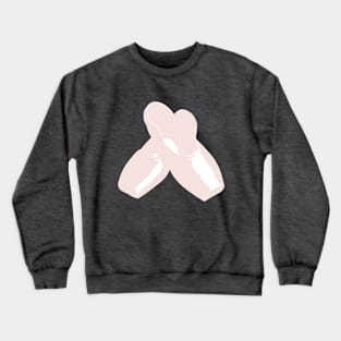 Pink Ballet Dancing Shoes Digital Art | Melanie Jensen Illustrations Crewneck Sweatshirt